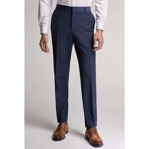 Ted Baker Modern Navy Mix Suit Trousers Pants 34R Wool /LINE